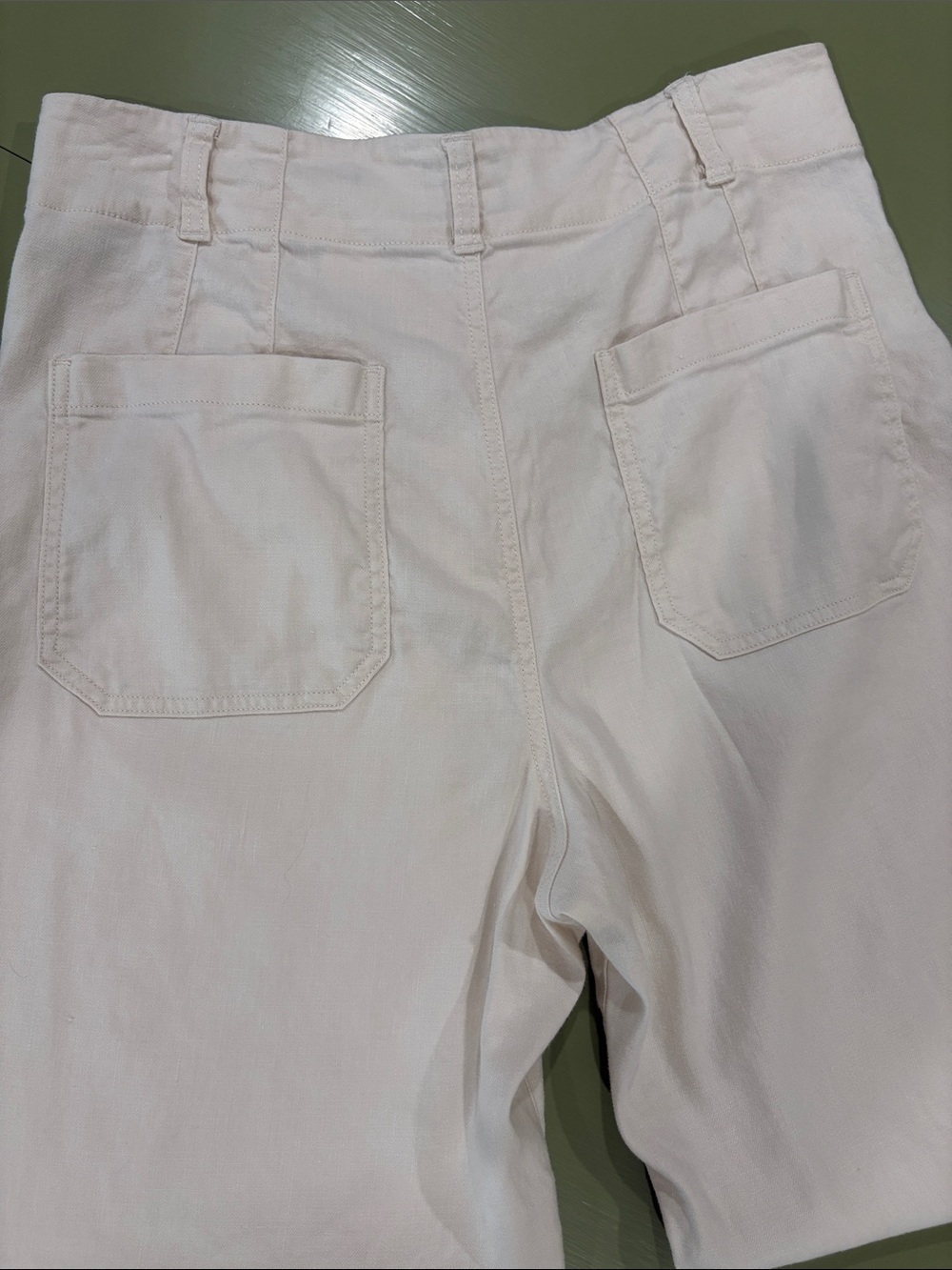 Anthropologie The Colette Linen Blend Crop Wide-Leg Pants by Maeve size 31 - Picture 5 of 10